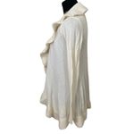 White House | Black Market Lambs wool rabbit hair ruffle trim Open duster cardigan Photo 1