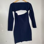 Alexander Wang  Bodycon Dress Cutout Mini Blue Size L Party Girls Night Out Photo 2