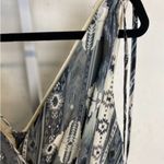 #306 LULUS Mystical Moment Gray Print Maxi Dress Black Size L Photo 7