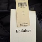 En Saison Marin Navy Wide Leg Embroidered Belt Trousers | Size L | Anthropologie Blue Size L Photo 5