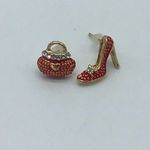 NEW purse and high heel red/gold fashion earrings Photo 0