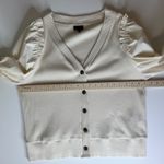 Who What Wear  Womens Puff Sleeve Cardigan Sz XXL Ribbed Button‎ Front Minimalist Photo 8