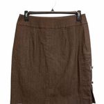 W By Worth  Brown Pencil Cut Skirt Sz 10 Photo 0