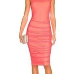 superdown Issa Midi Dress Mesh Pink Square Neck Womens Extra Small NWT Photo 0