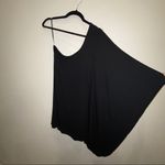 EXPRESS Dress black Mini one shoulder long flutter sleeve Size Small Photo 2
