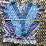 Gypsies & Moondust croptop NWOT Blue Purple Large Photo 7