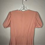 Gal Meets Glam Blush Ellie Bows Crepe Puff Sleeve Dress Photo 8