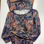 Nicole Miller Artelier Crew Neck Abstract Navy Print Long Sleeve Mini Dress S Photo 5