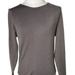 A New Day  Medium Shimmer‎ Metallic Long Sleeve Bodysuit Taupe Gray Sparkle Photo 0