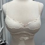 PINK - Victoria's Secret Victoria’s Secret PINK Ivory Cream Lace Push-up Bralette Photo 2