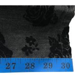 Chico's Platinum Flocked Velvet Floral Jean Sz 1 Black Grey Soft Grunge Straight Photo 7