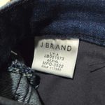 J Brand Dark Wash Polka Dot Low Rise Aerial Lyla NWT Mini Denim Skirt Size 27 Photo 3