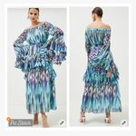 Karen Millen  Tie Dye Studded Woven Bardot Drama Maxi Kimono Photo 1