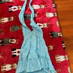 American Eagle XS  Blue Floral Halter Neck Mini Dress Photo 1