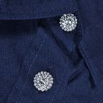 J.Crew  Factory Jeweled button-up cotton poplin shirt in‎ signature fit XS NWT Photo 6