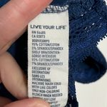 American Eagle  VTG Y2K blue lace trim babydoll cami tank size medium Photo 6