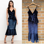 Yumi Kim  DYNASTY VELVET DRESS MIDNIGHT TWINKLE XS Photo 1