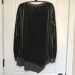 easel  Lagenlook Velour Top‎ Women's Medium Long Sleeve Sweatshirt Asymmetrical Photo 2