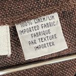 Anne Klein A line 100% Linen Skirt Brown Vintage Woven Academia Chic Photo 7