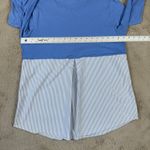 J.Jill Striped Tunic Top Long Sleeve Layering Blue White Size M Minimalist Size M Photo 3