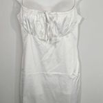 TIC TOC White Satin Bodycon Mini Dress Women's MEDIUM Party Cottage Core NWT Photo 0