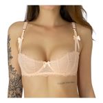 Peach Lace underwire demi Photo 6