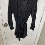 Haute Hippie  black silk long sleeves belted mini dress‎ size small Photo 2