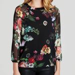 Ted Baker  Anina Oil Painting Floral Top,Size 1 US (0-2) Photo 0