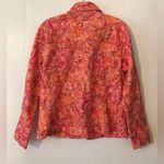 Analogy button up embroidered blazer top women’s fits size large Yellow Photo 1