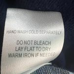 Skies Are Blue  Bohemian Navy Blue Plaid Women's Pullover Sweater Size Medium Photo 9