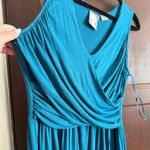 GIRLS FROM SAVOY Anthropologie Elementary Teal Blue Surplice Bodice Dress Medium Photo 2