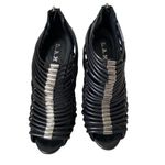 L.A.M.B. .A.M.B. Walcot Black Leather Bootie Sandal Heels size 8 Photo 1