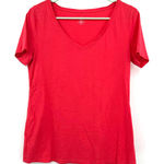 Loft size Medium deep red pink short sleeve t-shirt Photo 0
