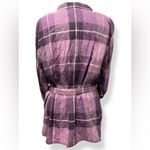 Kelly‎ Scott Women’s Vintage Silk Long Sleeve Shirt Purple Black Top Size XL Photo 3