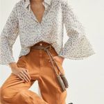 Anthropologie NWT  Sunday in Brooklyn Lavender Print Button Down - Size S Photo 1