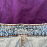 American Eagle  women’s light wash‎ blue denim ripped hi-rise festival shorts 4 Photo 5