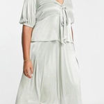 ASOS Curve Sage Green Midi Dress Size 14 Photo 0