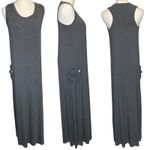 Shelfie Shoppe Sleeveless Racerback Maxi Dress Pockets Built In Bra Gray Size M Photo 1
