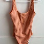l*space NWOT L* Tangy Orange Float On Ribbed One Piece Swimsuit Photo 2