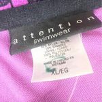 Attention NWT Purple & Black Floral Lace Print Chain Halter Bikini Top Size XL Photo 8