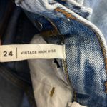 PacSun Vintage High Rise Denim Shorts Womens 24 Medium Wash Distressed Festival Photo 5