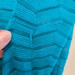 Missoni  Zig Zag Turquoise Blue Knit Flawed Dress size Medium Photo 8