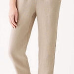J.Jill Pure‎ Jill Tan Linen Slim Crop Pants Size XS Photo 0