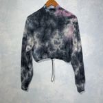 Aeropostale  Blue & Pink Tue Dye Cropped Long Sleeve High Neck Sweatshirt XS Photo 2