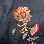 Maggie Barnes Black Cardigan/ jacket with Floral Embroidery 3X Photo 3