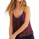 Free People Purple Sequin Turn It On Satin Cami Sz S Photo 0