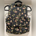 ZARA Trafaluc Collection Surf Shack Graphic Print Collared Cropped Tank Top - S Photo 10