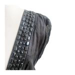 Carol Little 100% Linen Tunic Black Beaded Deep V Neckline XL Party Cocktail Photo 4