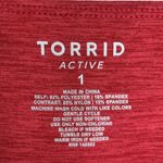 Torrid Red Low Impact Wireless High Neck Longline Active Top W-121 Plus Size 1X Photo 4