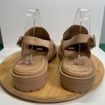 Torrid Women 9.5 WW Beige Sling Back Lug Loafers Gold Hardwear Preppy Chunky Photo 2